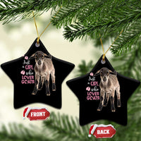 Who Loves Goat Just A Girl Christmas Trees Christmas Ceramic Ornament Xmas Holiday Patterns - Wonder Print Shop