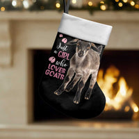 Who Loves Goat Just A Girl Christmas Trees Christmas Christmas Stocking Xmas Holiday Patterns - Wonder Print Shop
