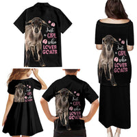Who Loves Goat Just A Girl Christmas Trees Christmas Christmas Family Matching Puletasi and Hawaiian Shirt Xmas Holiday Patterns - Wonder Print Shop