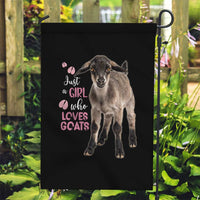 Who Loves Goat Just A Girl Christmas Trees Christmas Christmas Garden Flag Xmas Holiday Patterns - Wonder Print Shop