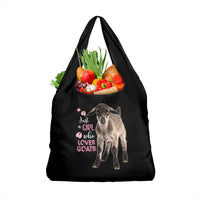 Who Loves Goat Just A Girl Christmas Trees Christmas Christmas Grocery Bag Xmas Holiday Patterns - Wonder Print Shop