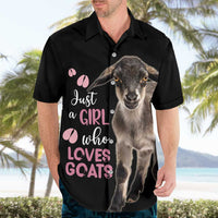 Who Loves Goat Just A Girl Christmas Trees Christmas Christmas Hawaiian Shirt Xmas Holiday Patterns - Wonder Print Shop
