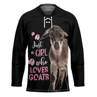 Who Loves Goat Just A Girl Christmas Trees Christmas Christmas Hockey Jersey Xmas Holiday Patterns - Wonder Print Shop