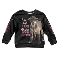 Who Loves Goat Just A Girl Christmas Trees Christmas Kid Ugly Christmas Sweater Xmas Holiday Patterns - Wonder Print Shop