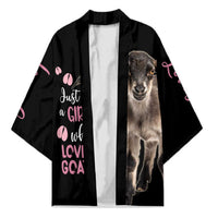 Who Loves Goat Just A Girl Christmas Trees Christmas Christmas Kimono Xmas Holiday Patterns - Wonder Print Shop