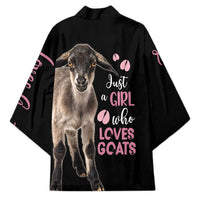 Who Loves Goat Just A Girl Christmas Trees Christmas Christmas Kimono Xmas Holiday Patterns - Wonder Print Shop