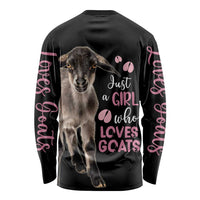 Who Loves Goat Just A Girl Christmas Trees Christmas Christmas Long Sleeve Shirt Xmas Holiday Patterns - Wonder Print Shop