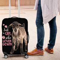 Who Loves Goat Just A Girl Christmas Trees Christmas Christmas Luggage Cover Xmas Holiday Patterns - Wonder Print Shop