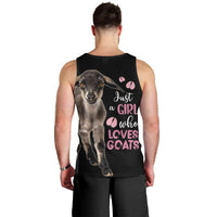Who Loves Goat Just A Girl Christmas Trees Christmas Christmas Men Tank Top Xmas Holiday Patterns - Wonder Print Shop