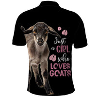 Who Loves Goat Just A Girl Christmas Trees Christmas Christmas Polo Shirt Xmas Holiday Patterns - Wonder Print Shop