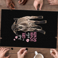 Who Loves Goat Just A Girl Christmas Trees Christmas Christmas Puzzle Xmas Holiday Patterns - Wonder Print Shop