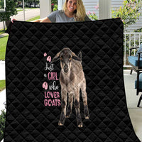 Who Loves Goat Just A Girl Christmas Trees Christmas Christmas Quilt Xmas Holiday Patterns - Wonder Print Shop