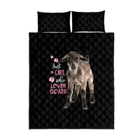 Who Loves Goat Just A Girl Christmas Trees Christmas Christmas Quilt Bed Set Xmas Holiday Patterns - Wonder Print Shop