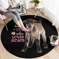 Who Loves Goat Just A Girl Christmas Trees Christmas Christmas Round Carpet Xmas Holiday Patterns - Wonder Print Shop