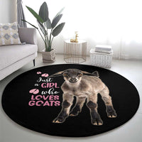 Who Loves Goat Just A Girl Christmas Trees Christmas Christmas Round Carpet Xmas Holiday Patterns - Wonder Print Shop