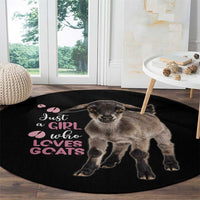 Who Loves Goat Just A Girl Christmas Trees Christmas Christmas Round Carpet Xmas Holiday Patterns - Wonder Print Shop