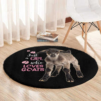 Who Loves Goat Just A Girl Christmas Trees Christmas Christmas Round Carpet Xmas Holiday Patterns - Wonder Print Shop