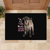 Who Loves Goat Just A Girl Christmas Trees Christmas Christmas Rubber Doormat Xmas Holiday Patterns - Wonder Print Shop