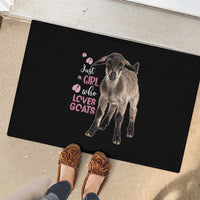 Who Loves Goat Just A Girl Christmas Trees Christmas Christmas Rubber Doormat Xmas Holiday Patterns - Wonder Print Shop