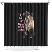 Who Loves Goat Just A Girl Christmas Trees Christmas Christmas Shower Curtain Xmas Holiday Patterns - Wonder Print Shop
