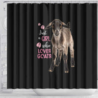 Who Loves Goat Just A Girl Christmas Trees Christmas Christmas Shower Curtain Xmas Holiday Patterns - Wonder Print Shop