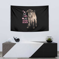 Who Loves Goat Just A Girl Christmas Trees Christmas Christmas Tapestry Xmas Holiday Patterns - Wonder Print Shop