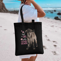 Who Loves Goat Just A Girl Christmas Trees Christmas Christmas Tote Bag Xmas Holiday Patterns - Wonder Print Shop