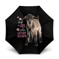 Who Loves Goat Just A Girl Christmas Trees Christmas Christmas Umbrella Xmas Holiday Patterns - Wonder Print Shop