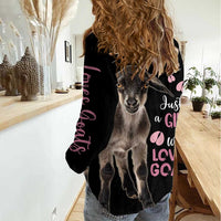 Who Loves Goat Just A Girl Christmas Trees Christmas Christmas Women Casual Shirt Xmas Holiday Patterns - Wonder Print Shop