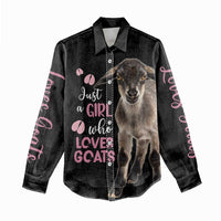 Who Loves Goat Just A Girl Christmas Trees Christmas Christmas Women Casual Shirt Xmas Holiday Patterns - Wonder Print Shop