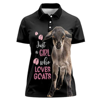 Who Loves Goat Just A Girl Christmas Trees Christmas Christmas Women Polo Shirt Xmas Holiday Patterns - Wonder Print Shop