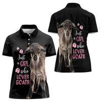 Who Loves Goat Just A Girl Christmas Trees Christmas Christmas Women Polo Shirt Xmas Holiday Patterns - Wonder Print Shop