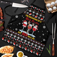 Wine Red Christmas Christmas Christmas Apron Xmas Holiday Patterns - Wonder Print Shop