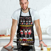 Wine Red Christmas Christmas Christmas Apron Xmas Holiday Patterns - Wonder Print Shop