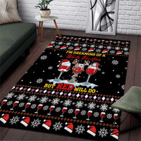 Wine Red Christmas Christmas Christmas Area Rug Xmas Holiday Patterns - Wonder Print Shop