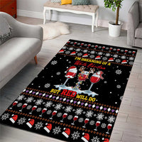 Wine Red Christmas Christmas Christmas Area Rug Xmas Holiday Patterns - Wonder Print Shop