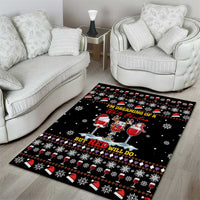 Wine Red Christmas Christmas Christmas Area Rug Xmas Holiday Patterns - Wonder Print Shop