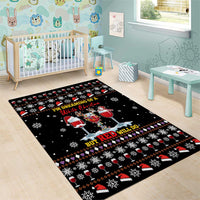 Wine Red Christmas Christmas Christmas Area Rug Xmas Holiday Patterns - Wonder Print Shop