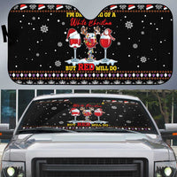 Wine Red Christmas Christmas Christmas Auto Sun Shade Xmas Holiday Patterns - Wonder Print Shop