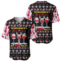 Wine Red Christmas Christmas Christmas Baseball Jersey Xmas Holiday Patterns - Wonder Print Shop