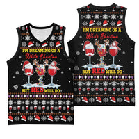 Wine Red Christmas Christmas Christmas Basketball Jersey Xmas Holiday Patterns - Wonder Print Shop