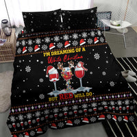 Wine Red Christmas Christmas Christmas Bedding Set Xmas Holiday Patterns - Wonder Print Shop