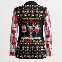 Wine Red Christmas Christmas Christmas Blazer Xmas Holiday Patterns - Wonder Print Shop