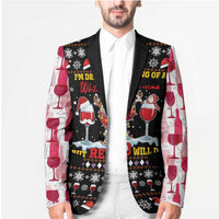 Wine Red Christmas Christmas Christmas Blazer Xmas Holiday Patterns - Wonder Print Shop