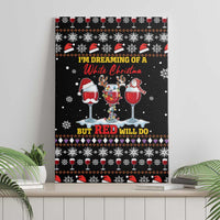 Wine Red Christmas Christmas Christmas Canvas Wall Art Xmas Holiday Patterns - Wonder Print Shop