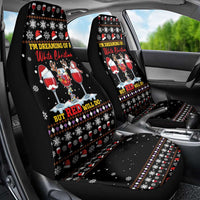 Wine Red Christmas Christmas Christmas Car Seat Cover Xmas Holiday Patterns - Wonder Print Shop