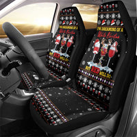 Wine Red Christmas Christmas Christmas Car Seat Cover Xmas Holiday Patterns - Wonder Print Shop