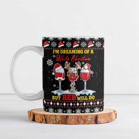 Wine Red Christmas Christmas Christmas Ceramic Mug Xmas Holiday Patterns - Wonder Print Shop