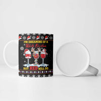 Wine Red Christmas Christmas Christmas Ceramic Mug Xmas Holiday Patterns - Wonder Print Shop
