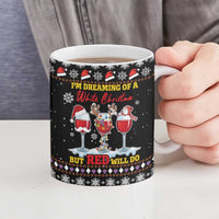 Wine Red Christmas Christmas Christmas Ceramic Mug Xmas Holiday Patterns - Wonder Print Shop